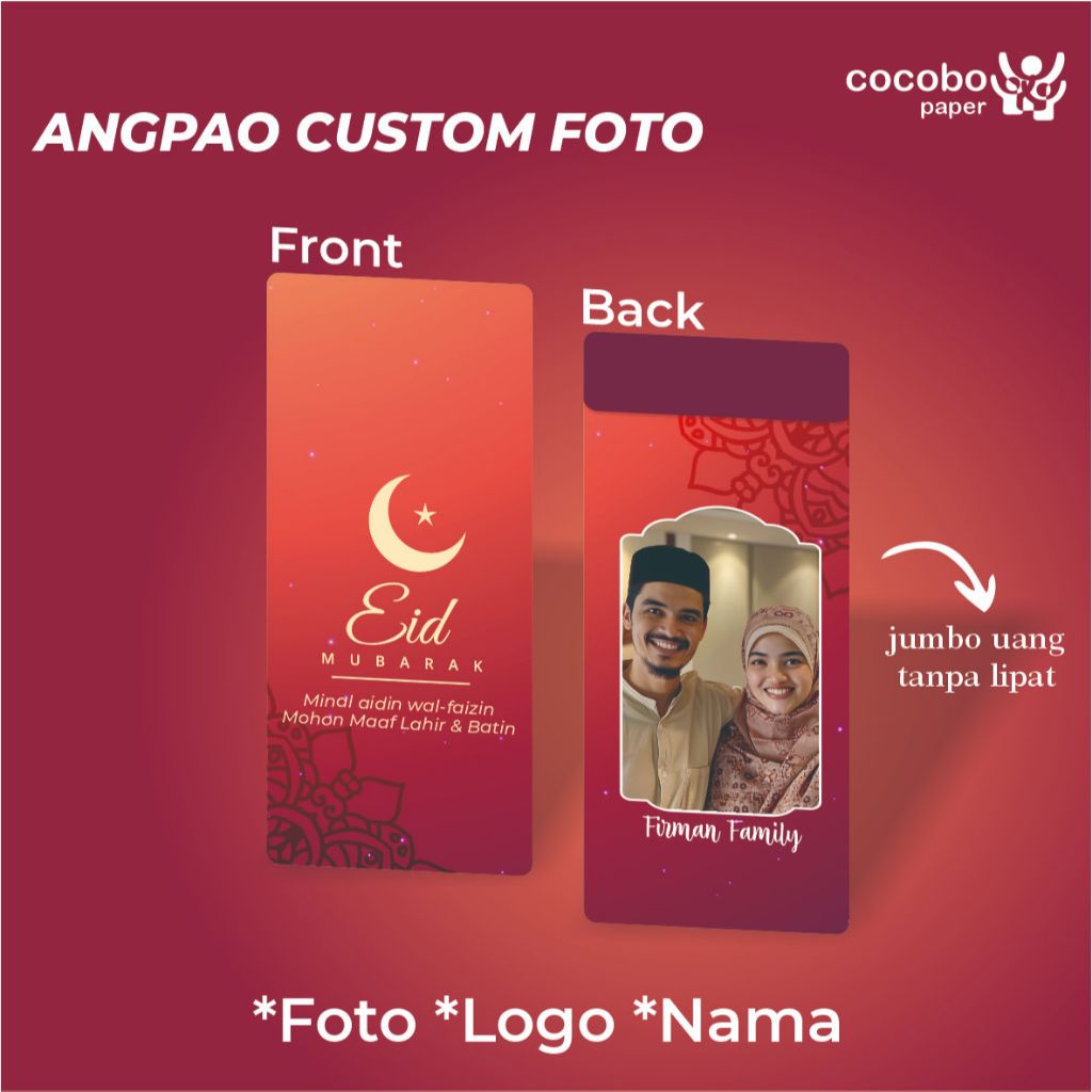 

Custom Angpao Lebaran Tambah Foto & Logo Jumbo