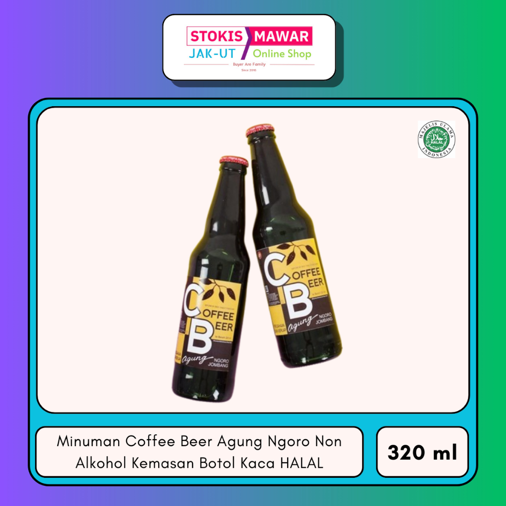 

Minuman Coffee Beer Agung Ngoro Ukuran 320 ml Non Alkohol Kemasan Botol Kaca HALAL