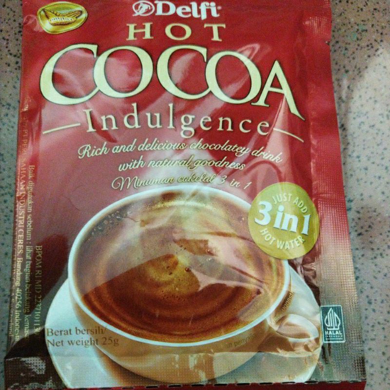 

1sachet Delfi hot cocoa 3in1 25gram