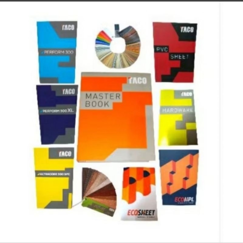 Paket lengkap 10pcs katalog Taco Eco HPL Vinyl Tacosheet ecosheet haerdware  2024