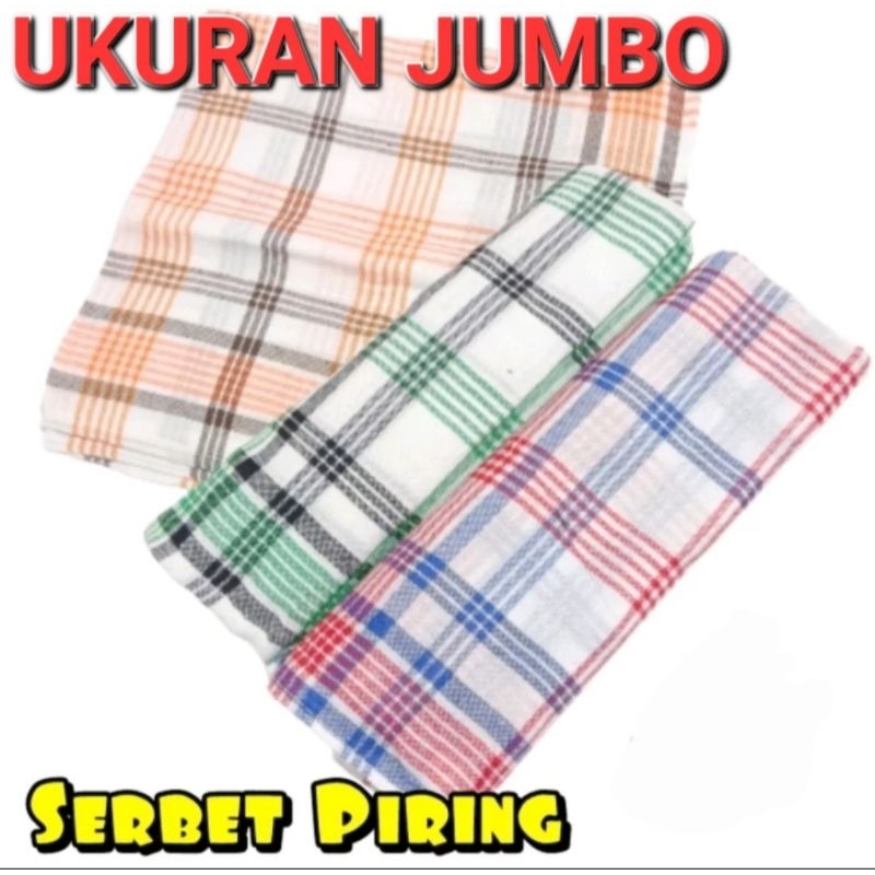 Serbet/kain lap piring ukuran jumbo 60×60cm bahan katun super