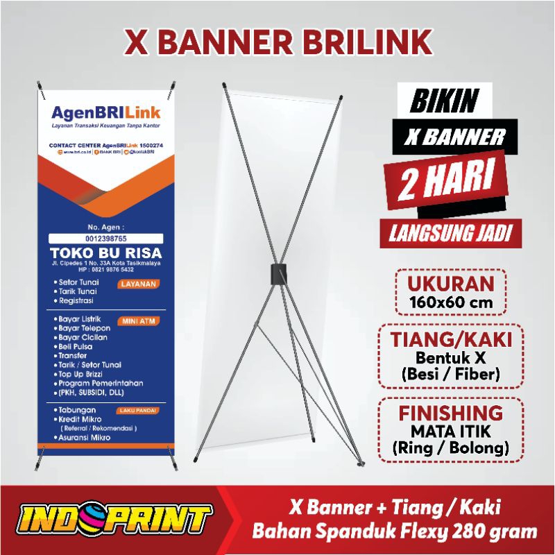 X banner | X banner agen brilink | BRI link
