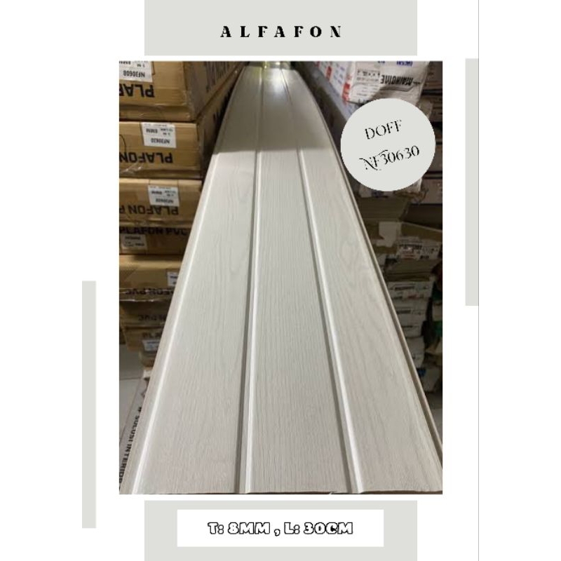 Plafon PVC Putih Doff 30cm NF 30633