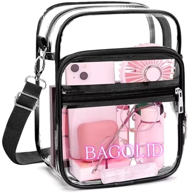 Tas selempang wanita tas transparan