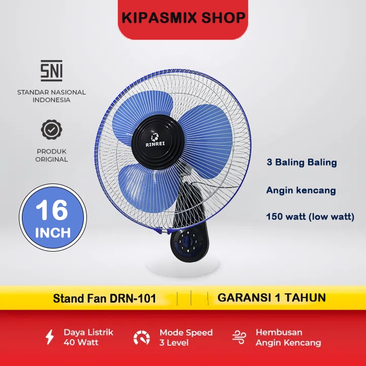 COD Kipas Angin Dinding 16 “ Kencang Garansi 2 Tahun Wall Fan Gantung 12 Inch 1 Tali Tembok Bergaran