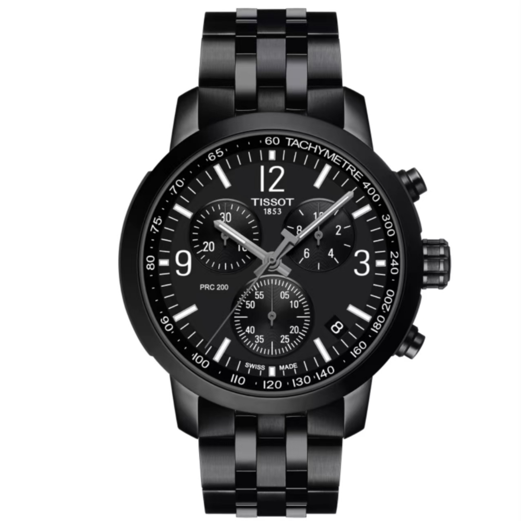 Tissot PRC 200/PRC200 Chronograph Quartz Watch Jam tangan pria Original T114.417.33.057.00