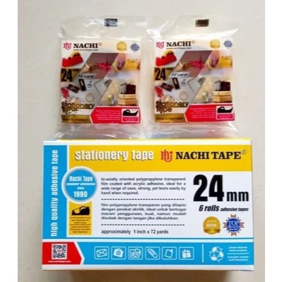 

Isolasi Selotip Nachi Tape 24 mm / 1 Inch x 72 Yards