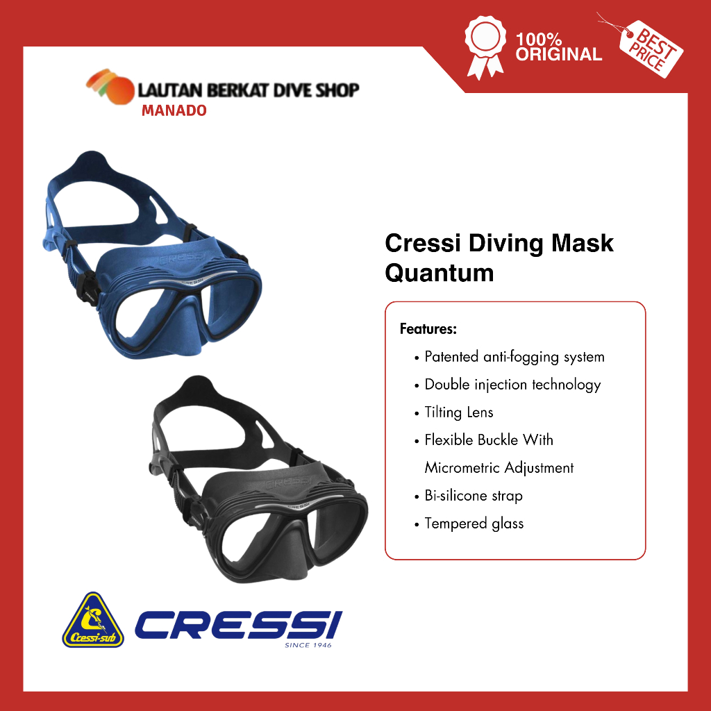 Mask Cressi Quantum – Perfect For Diving