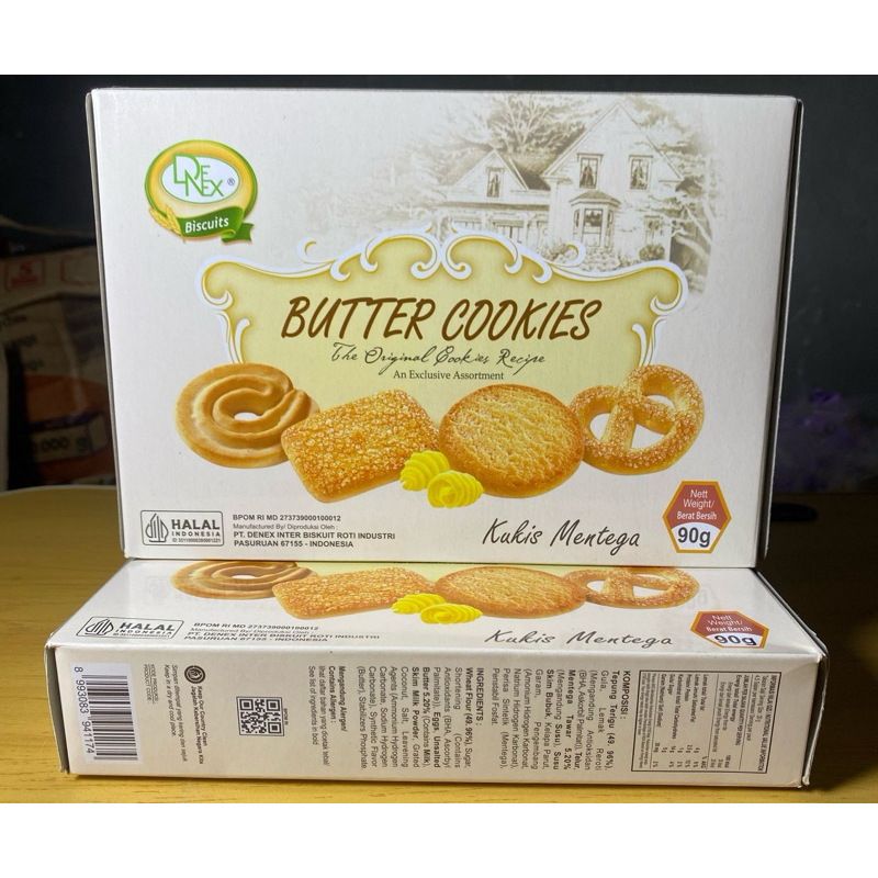 

Denex butter cookies 90g 1 karton isi 24