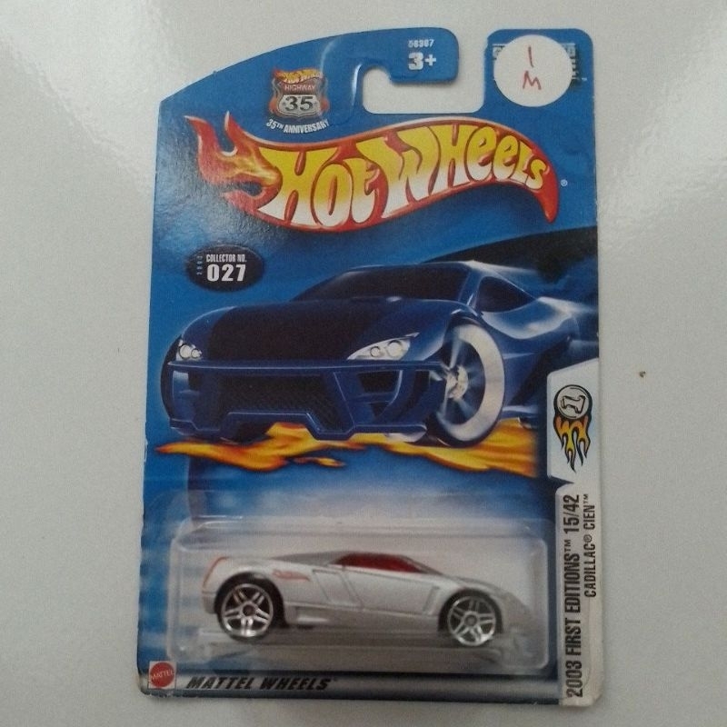 Hotwheels blue card cadillac cien card lawas