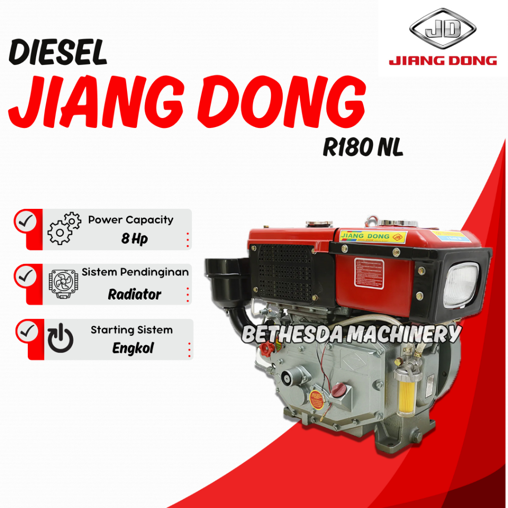 Mesin Diesel R 180 NL merek Jiang Dong 8 Pk