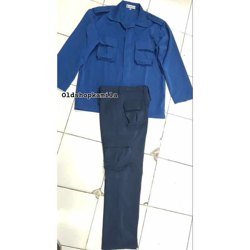 seragam dinas kerja pemadam damkar PDL lapangan baju celana bahan luster