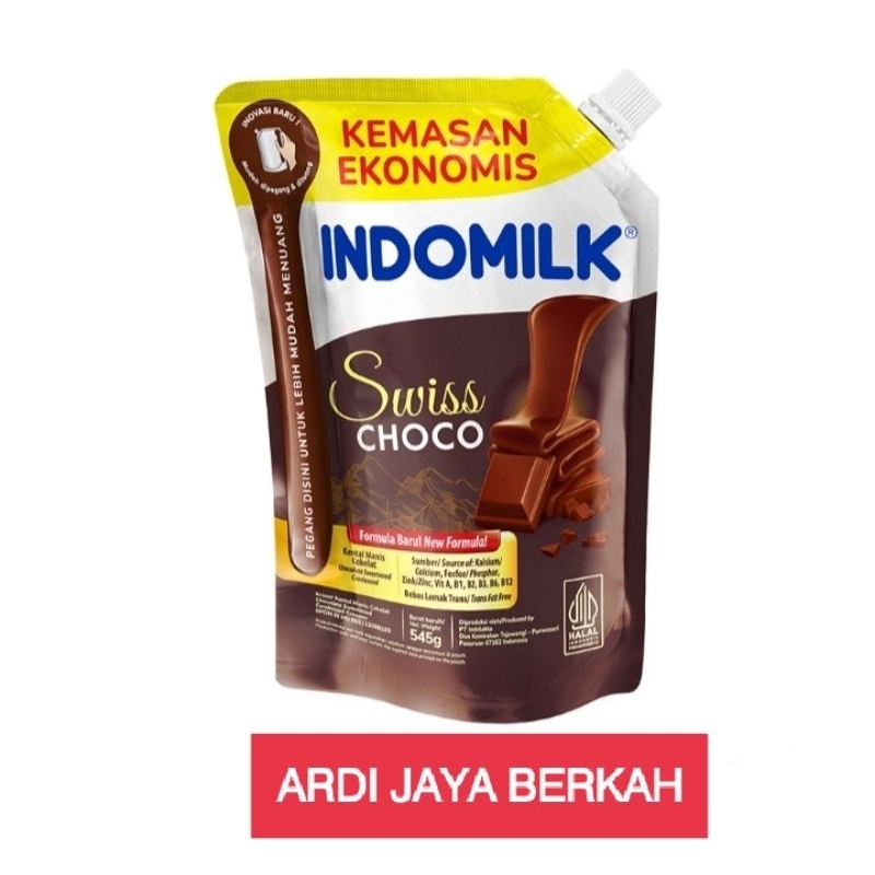 

Indomilk Kental Manis Pouch Swiss Choco 545g