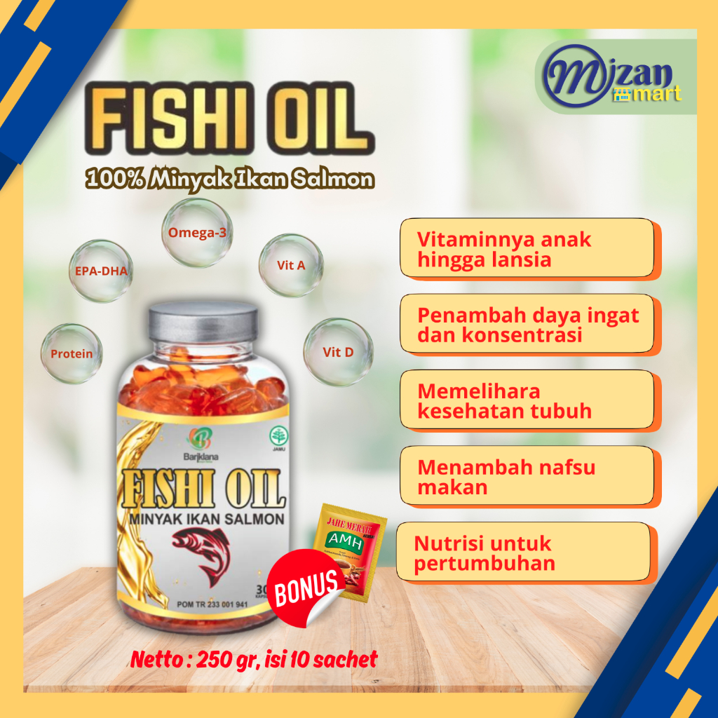 FISHI OIL Bariklana Ekstrak Minyak Ikan Salmon untuk Kecerdasan Anak