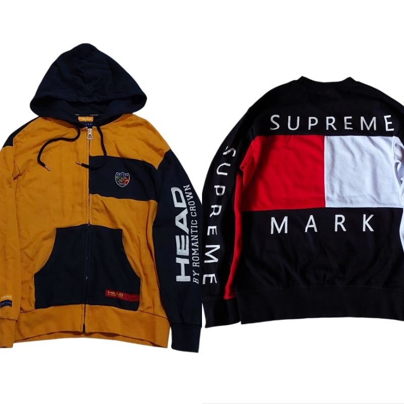 Paket Supreme Mark Crewneck & Head Hoodie