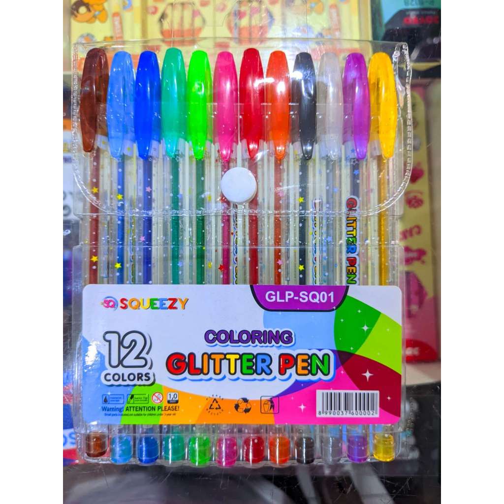 

pulpen tinta gliter / ballpoint gliter 12 warna