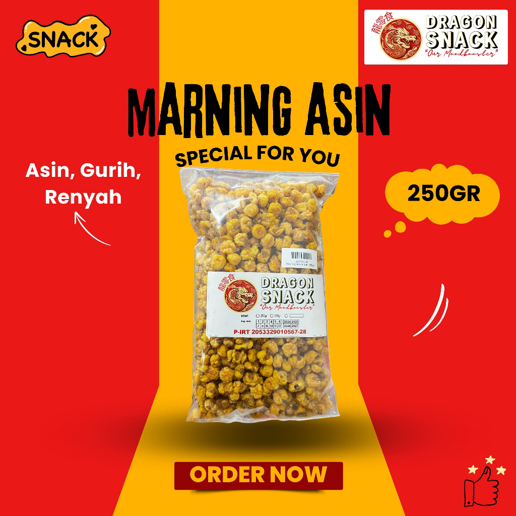 

MARNING ASIN 250GR (DRAGON SNACK)