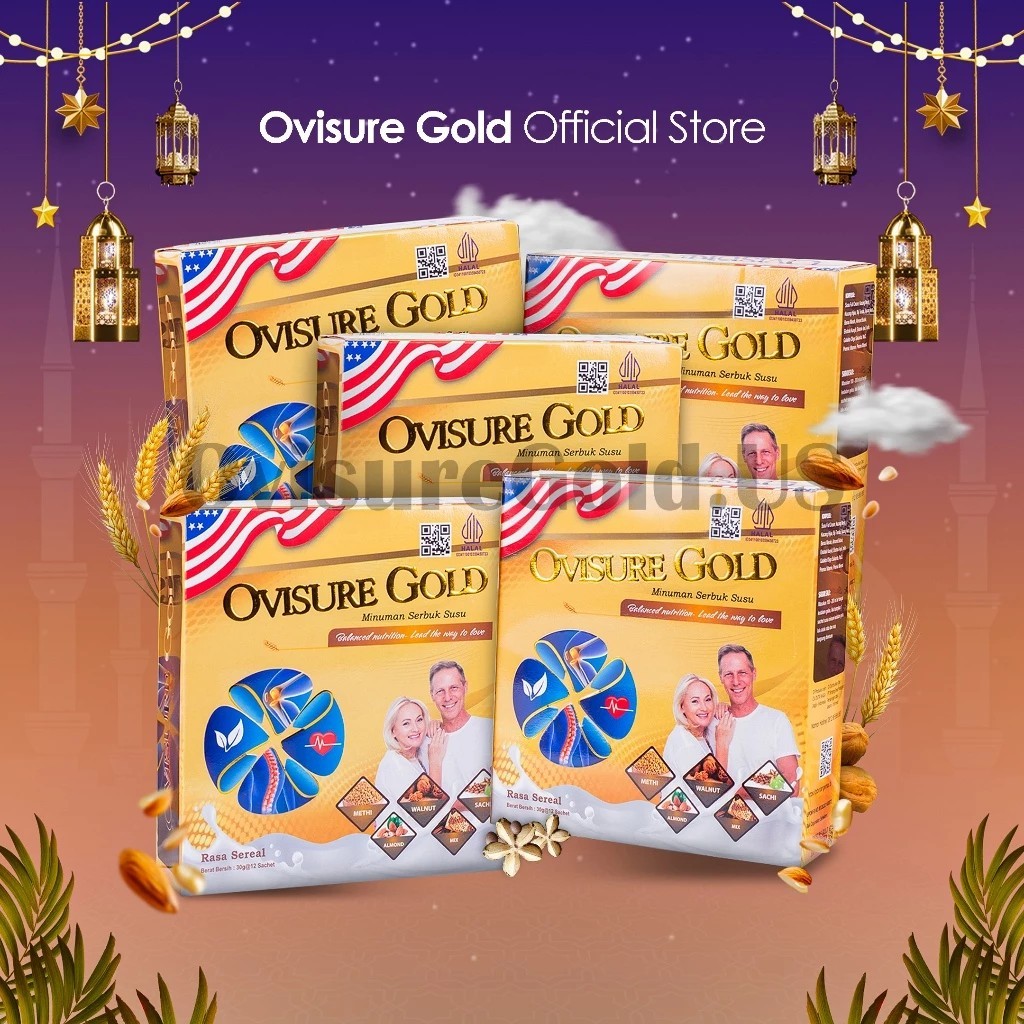 

PAKET 5 BOX OVISURE GOLD ASLI!! ORIGINAL MILK SUSU VITAMIN TULANG DAN SENDI NYERI OTOT KERAM KEBAS