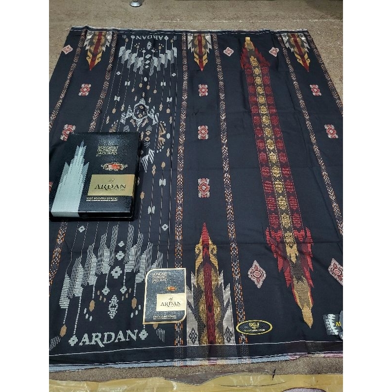 PROMO SARUNG ARDAN SGJ hitam | putih | warna-warni SONGKET GUNUNG JAGUARD MOTIF TERBARU TERMURAH SER