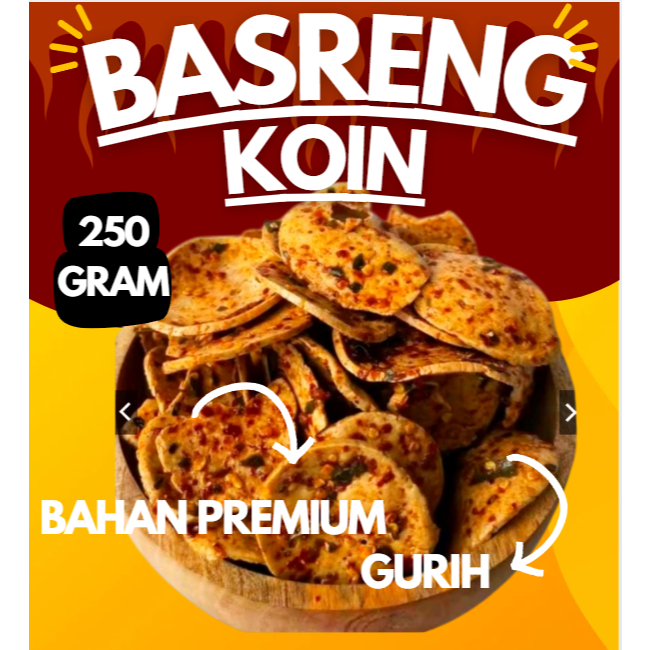 

basreng koin extra pedas daun jeruk isi 250gram