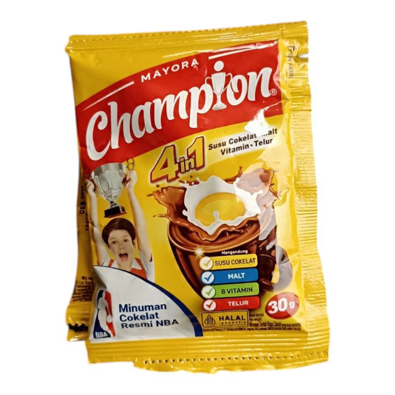

Susu Champion Mayora 30gr Minuman Cokelat 1 Renceng