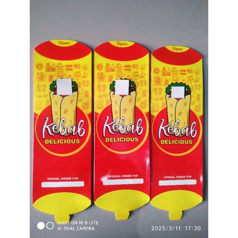 

dus kemasan kebab tebal gloss100 lembar
