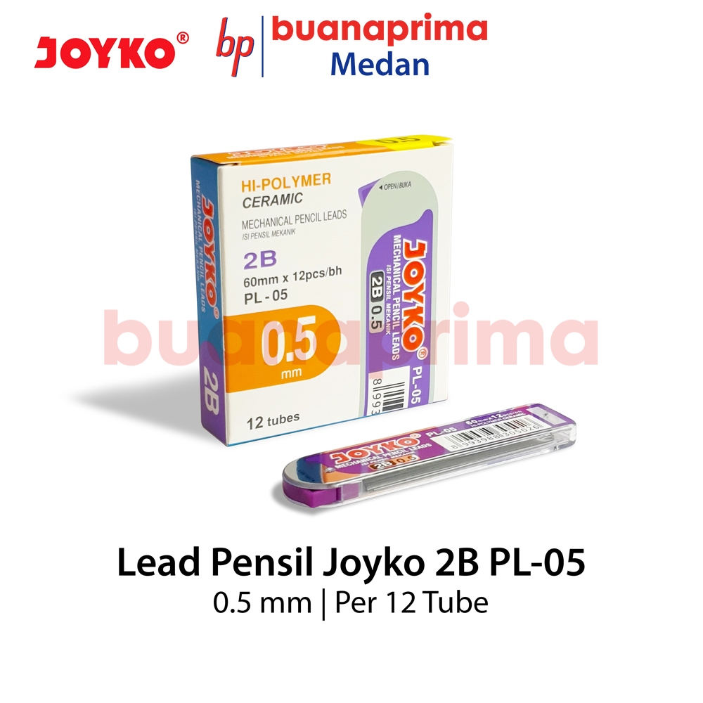 

Lead Pensil JOYKO PL 05 per 12 tube 0.5 2B Isi Refill Pencil