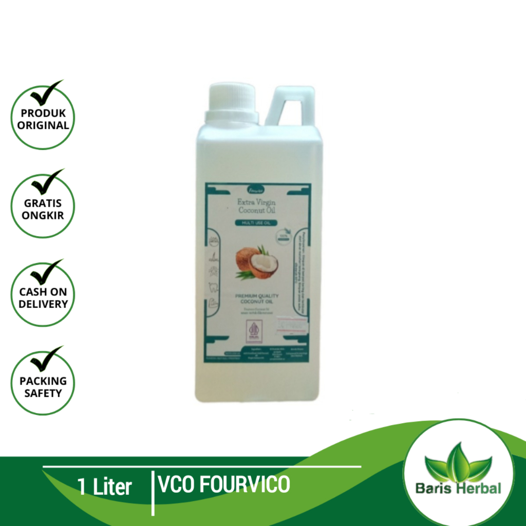 

Vco Fourvico Coconut Oil | Minyak Kelapa Murni - 1 Liter