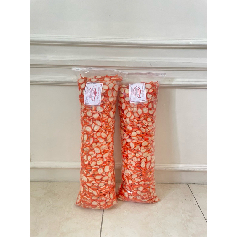 

KERUPUK JENGKOL MERAH 1KG rasa balado pedas cassava snack food