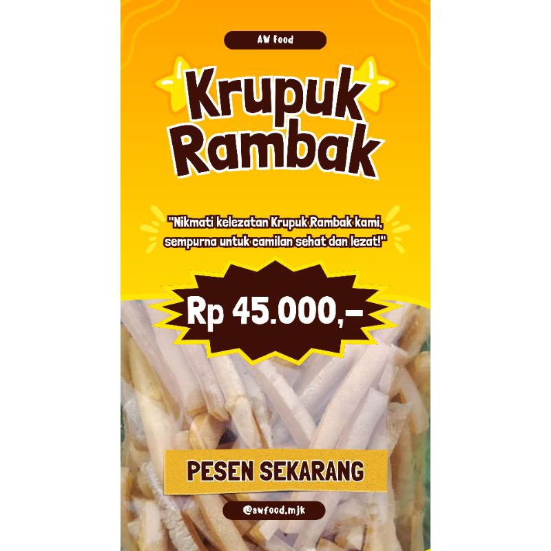 

[Paket] Krupuk/Krecek/Jangek Rambak Sapi Stik+Kotak