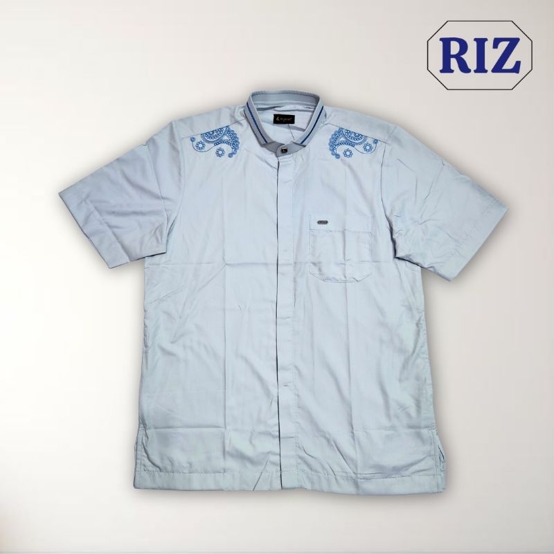 BAJU MUSLIM AL LUTHFI MOTIF BORDIR BAHU COKLAT/ABU/HITAM