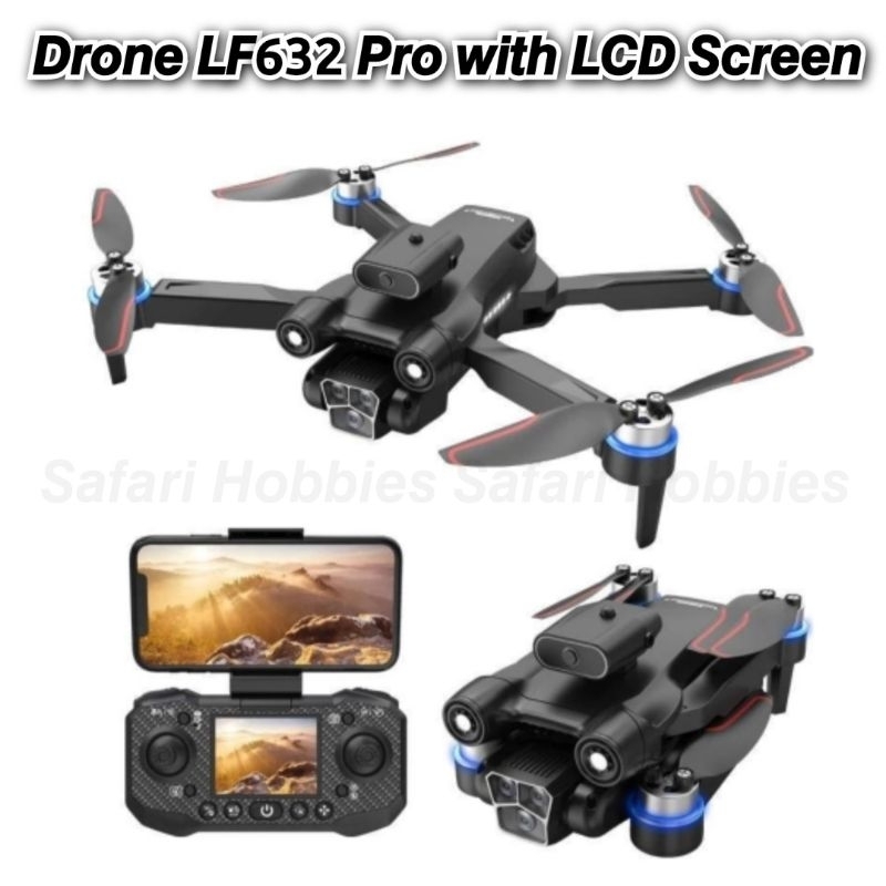 Drone LF632 UAV with Screen Remot Control Dual Camera HD Optical Flow Potitioning Wifi FPV OAS ESC