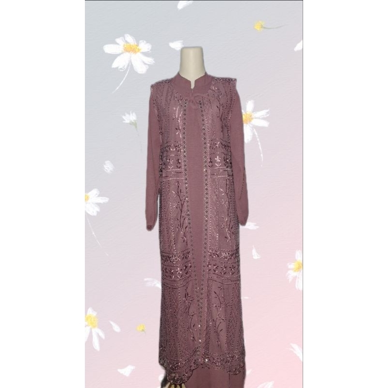 gamis outer brukat