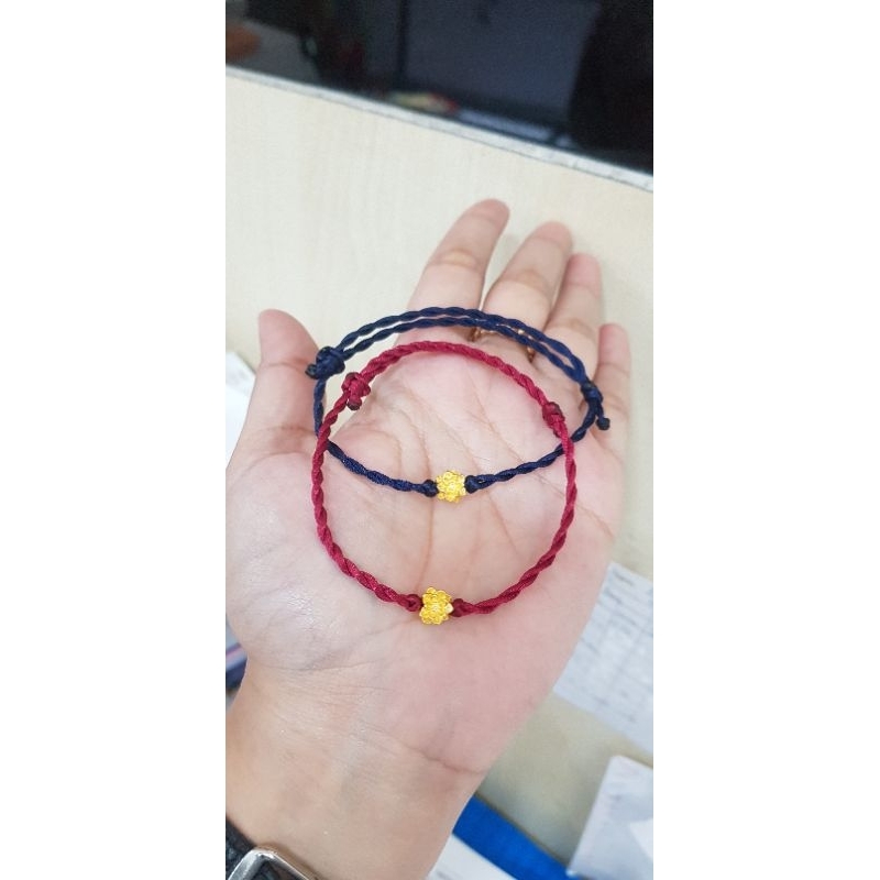 Gelang Emas Asli 24K Hongkong 999% Tali Pelintir