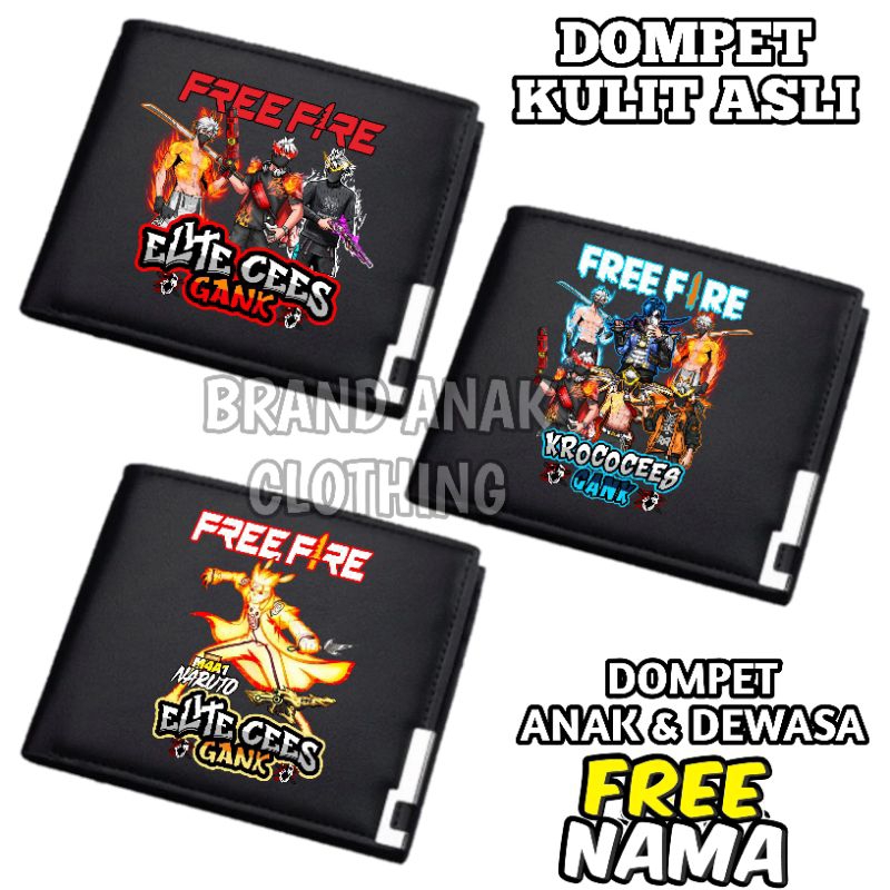 GRATIS NAMA DOMPET ANAK & FREE FIRE ELITE CEES GANK KARAKTER AKSESORIS DOMPET ANAK FREE FIRE
