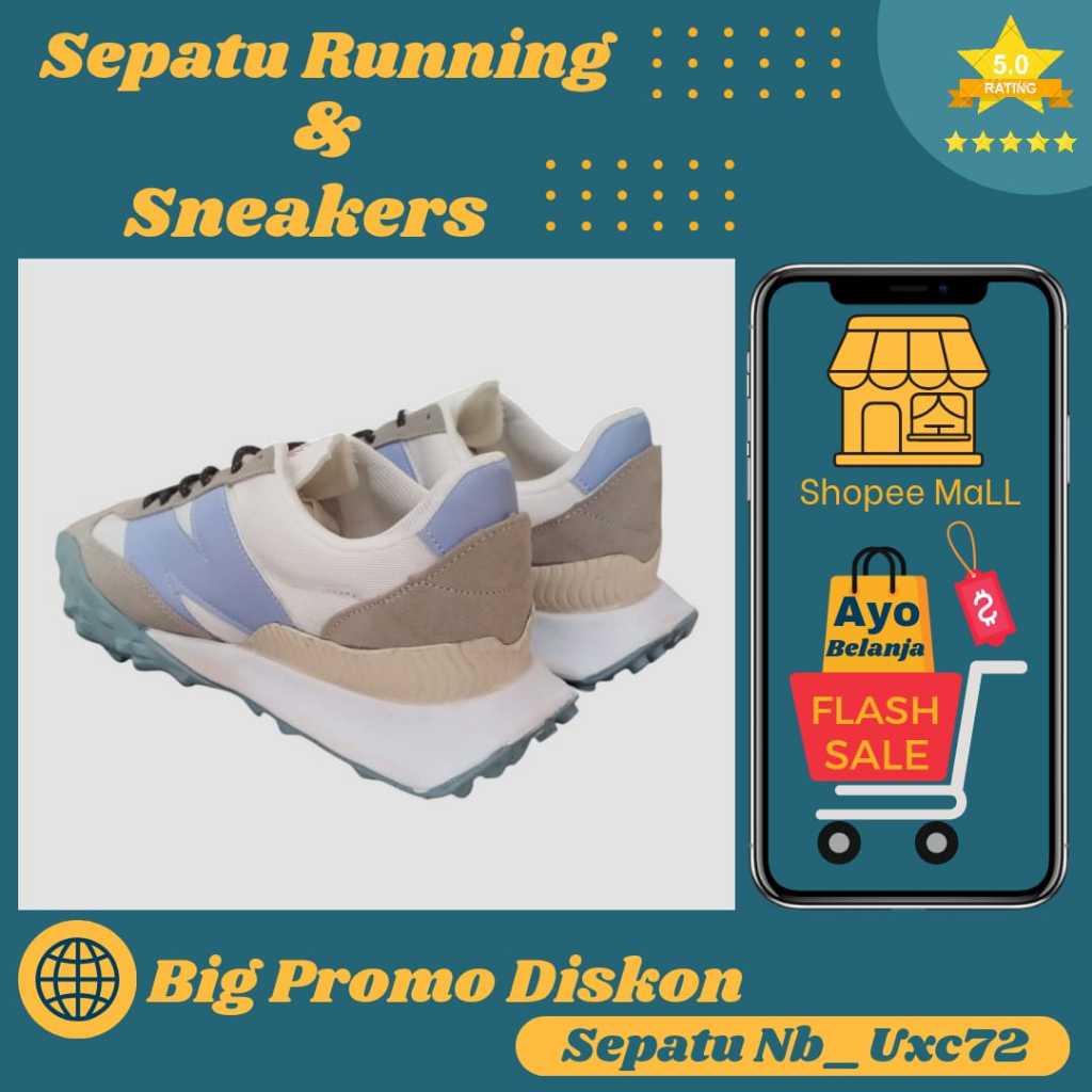 Best Seller.. Sepatu Running New Blue White Grey Varians Collors_Uxc72