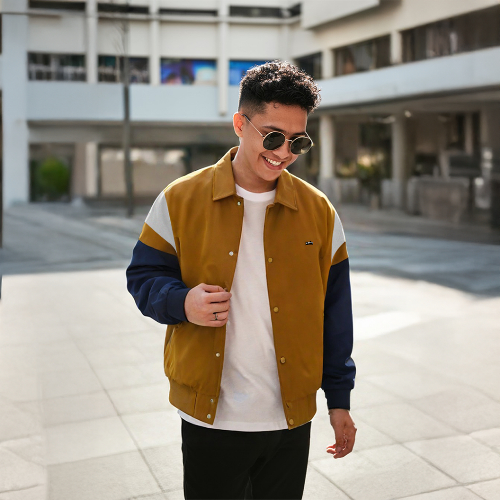 Ryusei Jaket Varsity Hirokatsu CMB Mustard