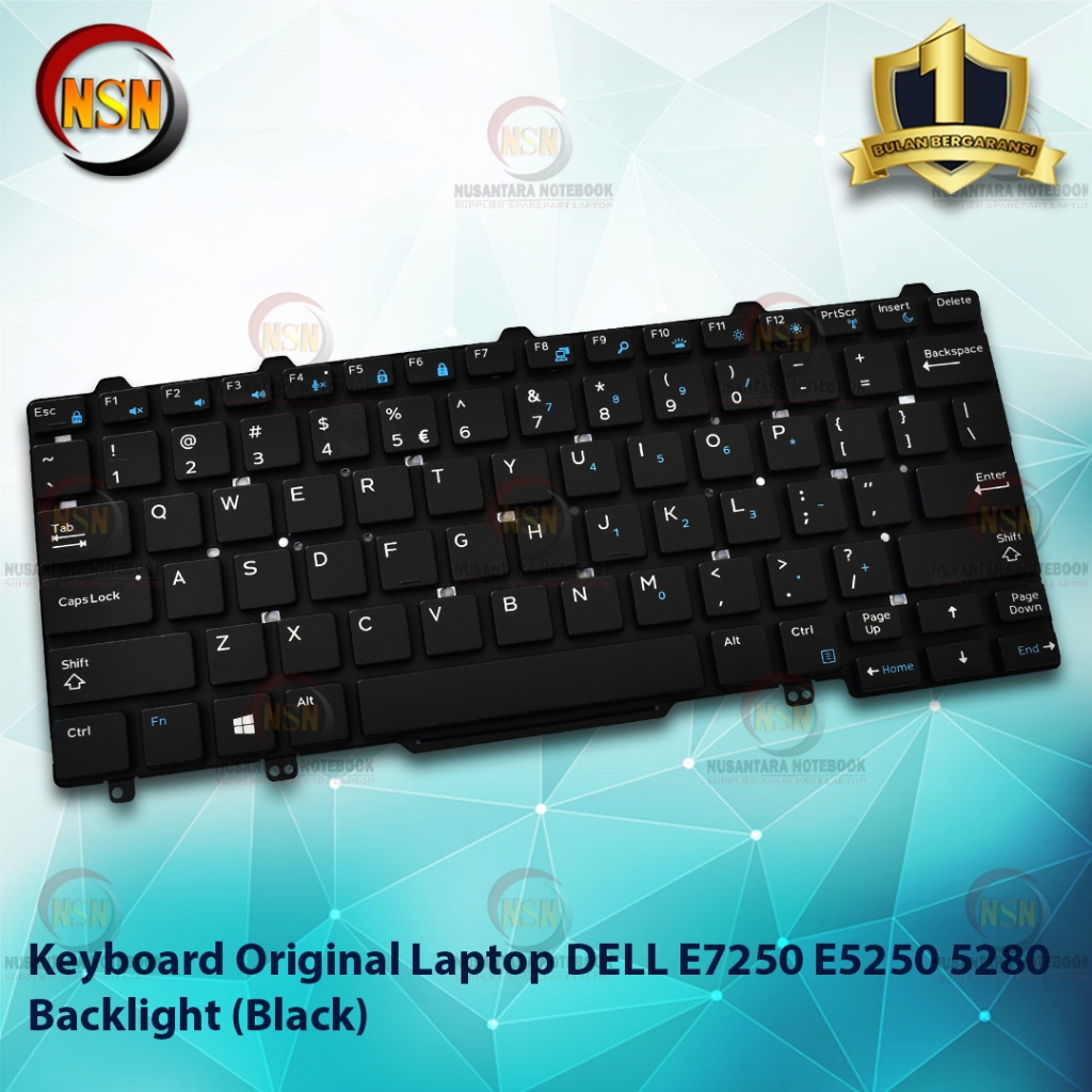 Keyboard Laptop For Latitude E7250 E5250 5280 (Backlight)