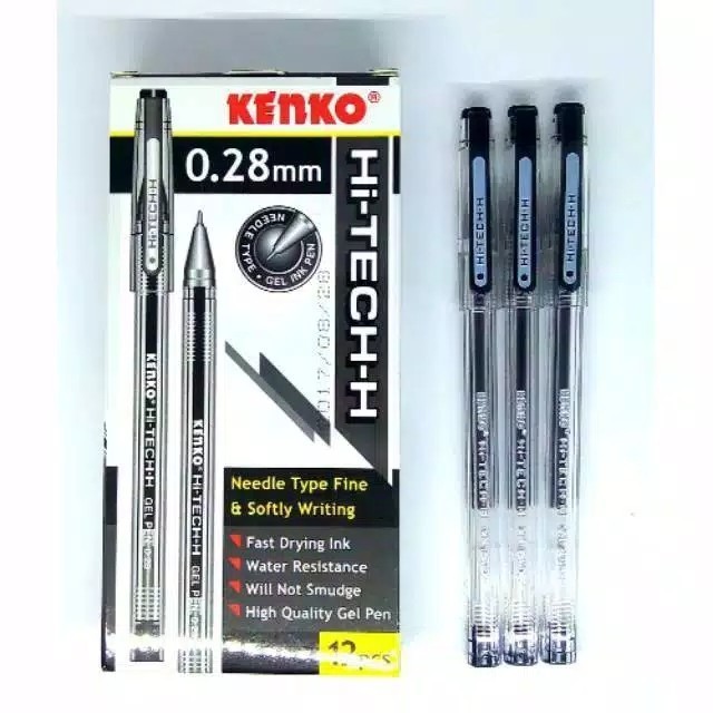 

HJK PULPEN KENKO HITECH / HI-TECH 0.28 MM GEL PEN (1 PACK ISI 12 PCS)