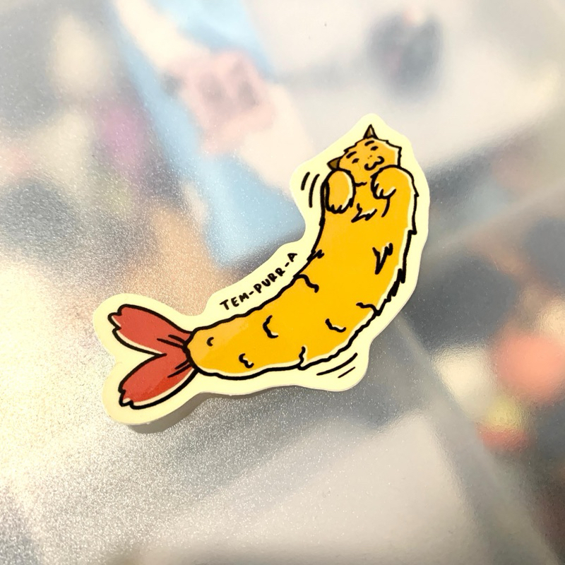 

Sticker Kucing Lucu Tem-purr-ra - Sticker Vinyl Tahan Air
