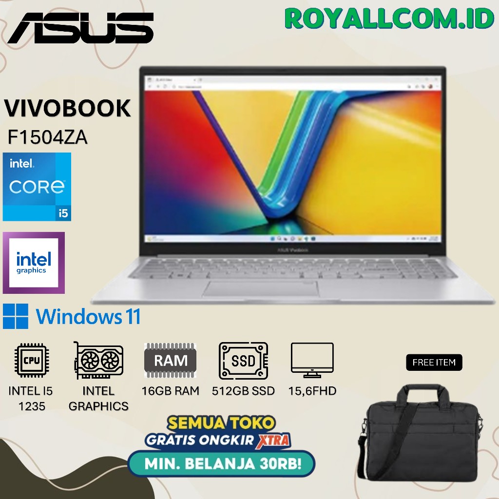 ASUS VIVOBOOK F1504ZA I5 1235 16GB 512GB W11 15.6FHD