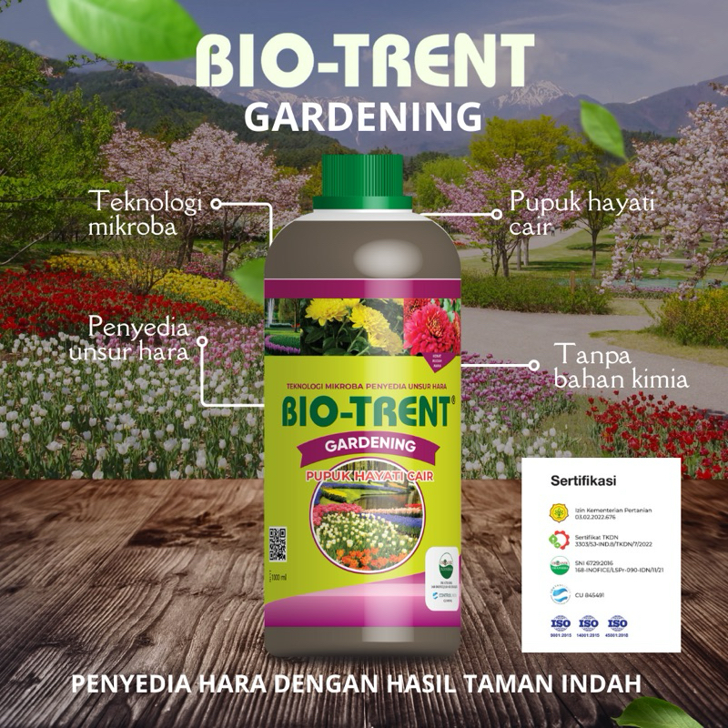 Biotrent Gardening Pupuk Hayati Cair / Pupuk Organik / Taman Sehat / 500 Ml / Pupuk Taman