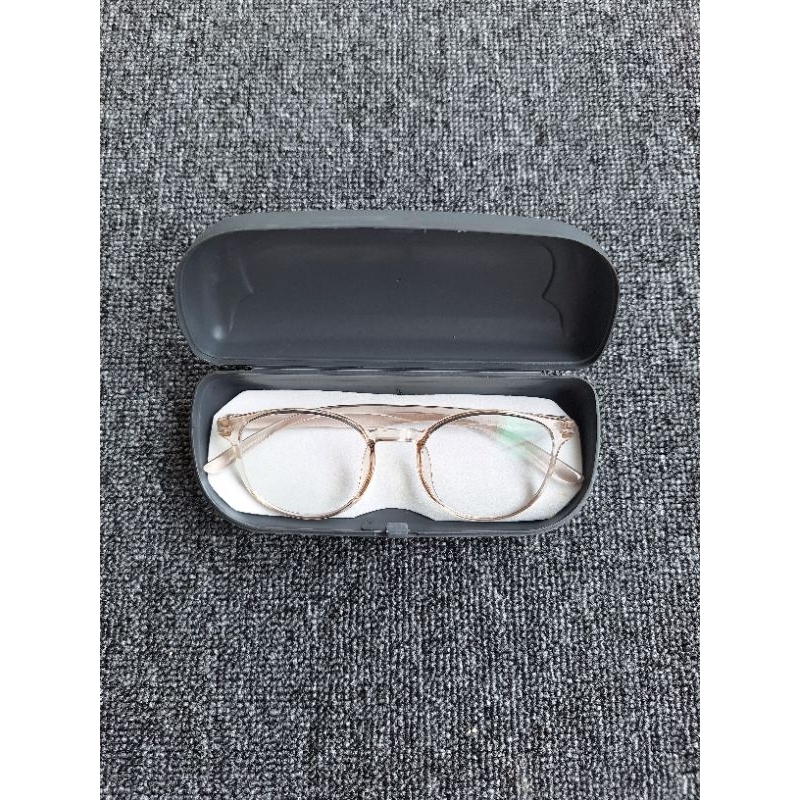 Frame Kacamata Soft Brown lensa minus 1,75 silinder 0,25