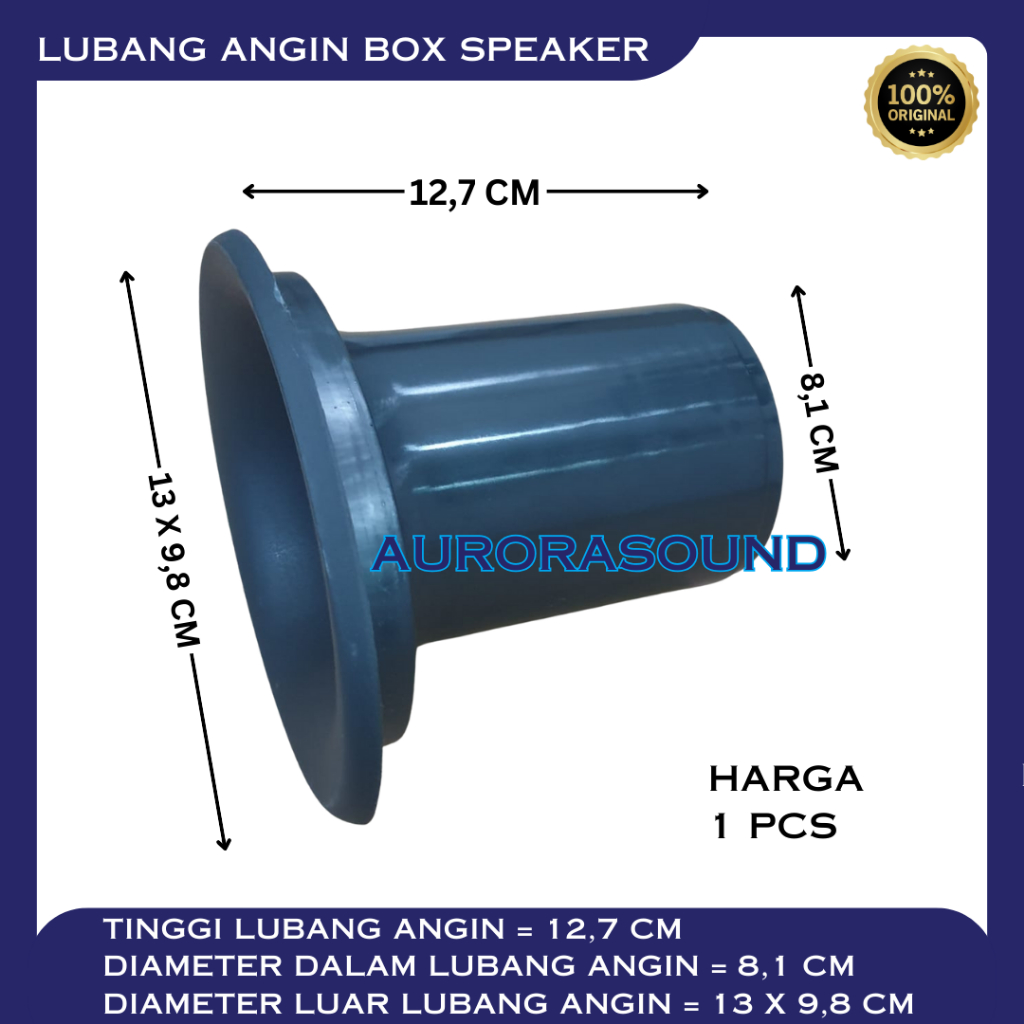 LUBANG ANGIN PLASTIK BOX SPEAKER OVAL LOBANG ANGIN BOX SALON TINGGI 12,7 CM