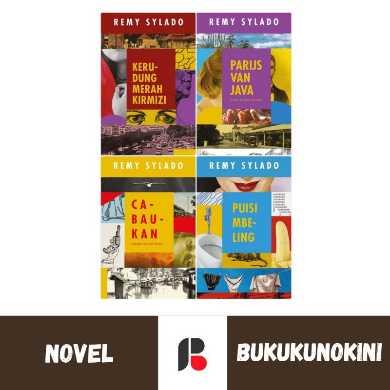(Original, Segel) Novel Ca Bau Kan; Kerudung Merah Kirmizi; Parijs Van Java; Puisi Mbeling (Cover Ba