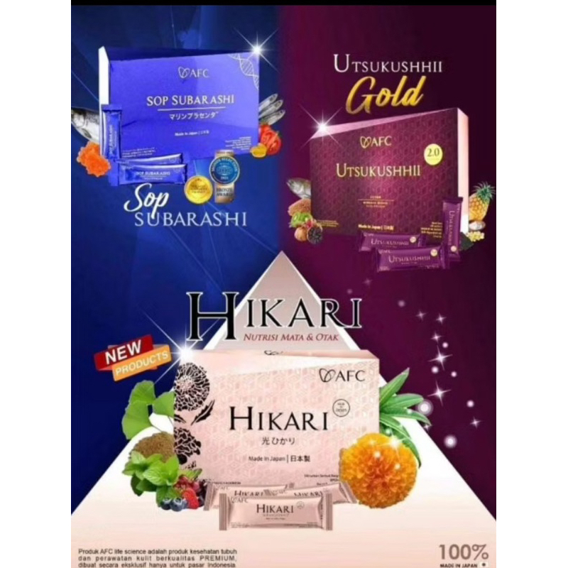 SOP Subarashi Utsukushhii Gold Hikari ORI Japan Utsu Gold AFC Suplemen Superfood Organik