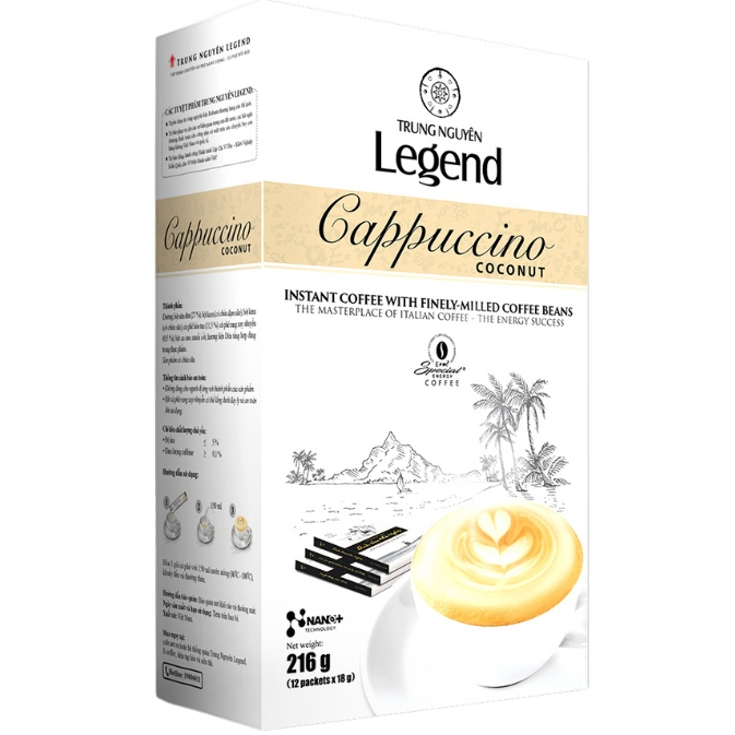 

Kopi Vietnam instant 3in1 Trung Nguyen Legend Cappuccino Coconut box putih - instant coffee