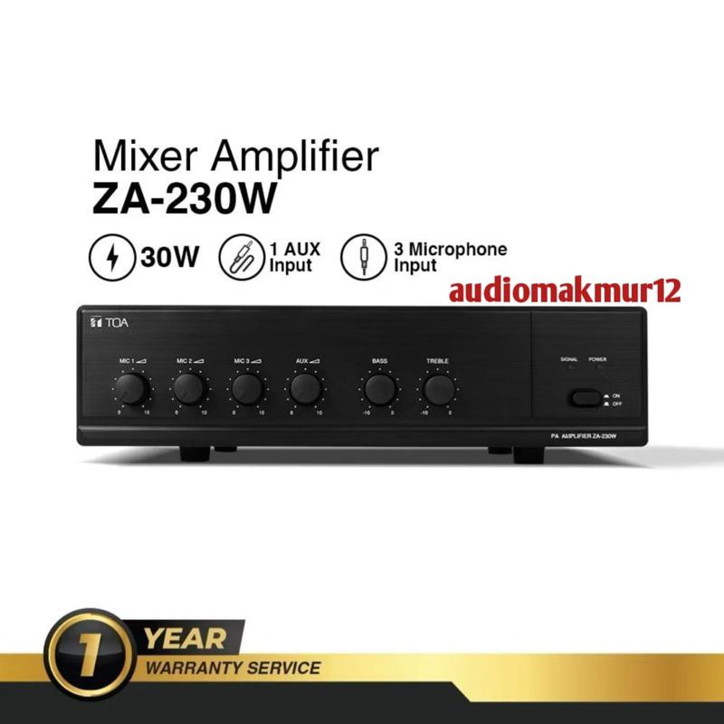 Mixer amplifier TOA 30 watt ZA-230W ZA 230 ampli toa masjid