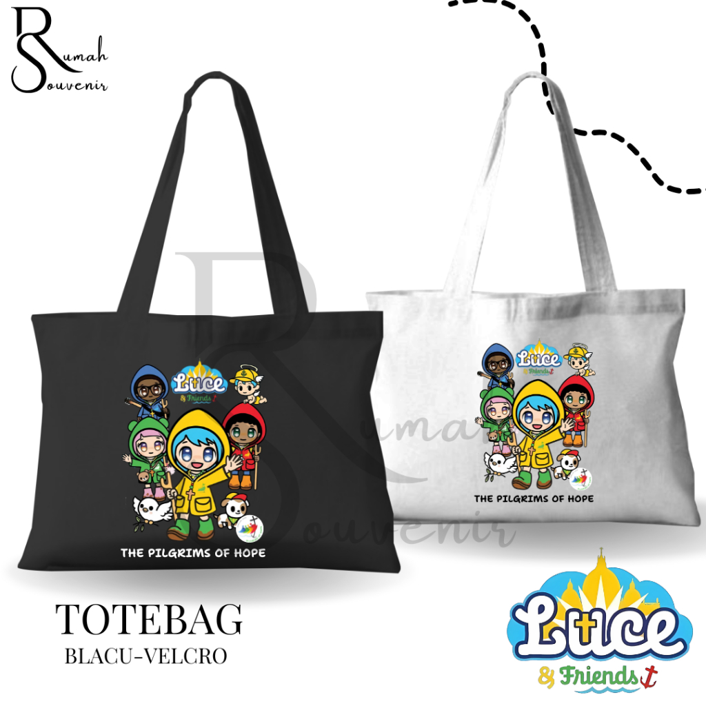 Totebag Blacu Maskot Luce & Friends Jubilee Tas Tote bag Yubileum Katolik Vatican