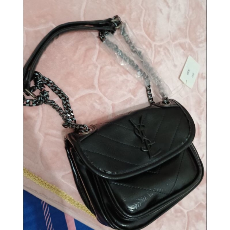 TAS YSL TAS IMPOR BARU tas selmepang wanita tas bahu wanita hitam